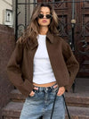 Women's Zipper Collar Jacket 0