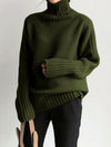 Womens Oversized Ribbed Mock Neck Sweater – Cozy Knit Pullover with Elongated Sleeves 5
