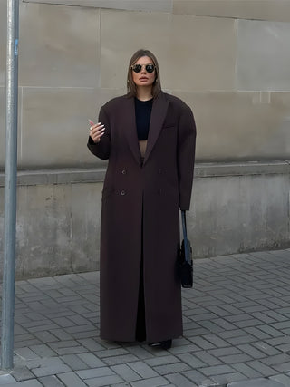 Double-Breasted Lapel Overcoat