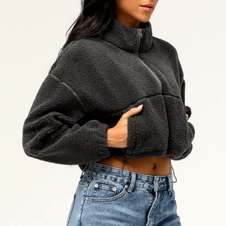 Veronica Cropped Fleece Jacket